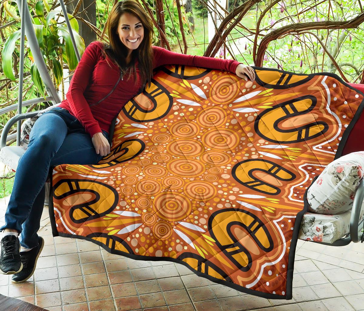 Aboriginal Premium Quilt - Indigenous Art Patterns Ver03 - Vibe Hoodie Shop