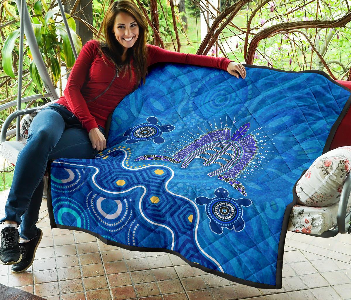 Torres Strait Premium Quilt - Dhari And Turtle - Vibe Hoodie Shop