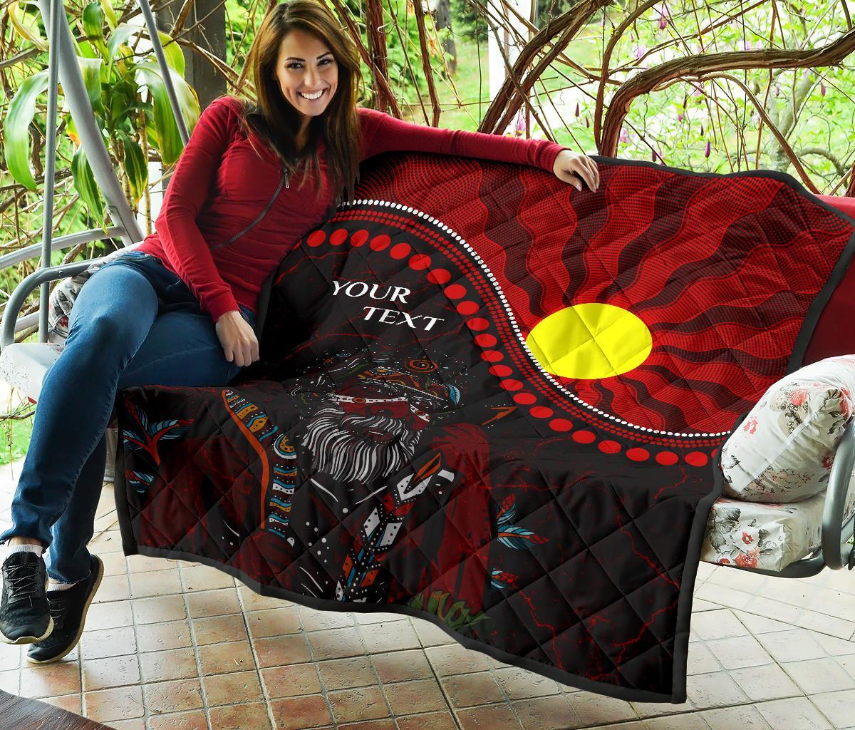 Custom Aboriginal Premium Quilt - Indigenous People And Sun - Vibe Hoodie Shop