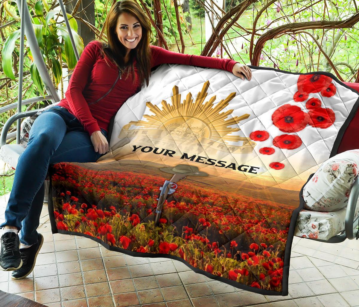 Custom ANZAC Day 2021 Premium Quilt - We Will Remember Them - Vibe Hoodie Shop