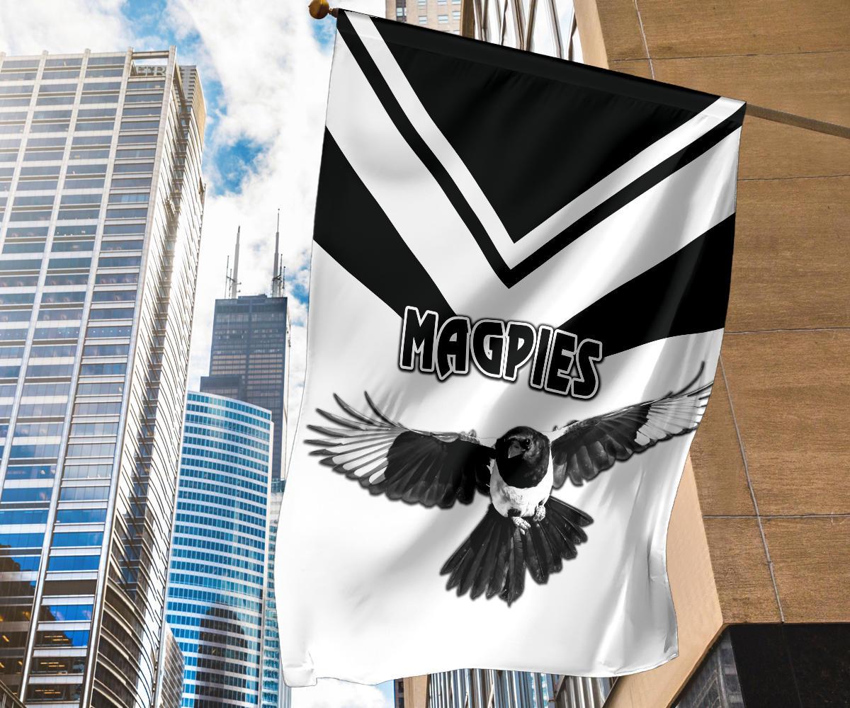 Western Suburbs Magpies Flag Original Style - White - Vibe Hoodie Shop