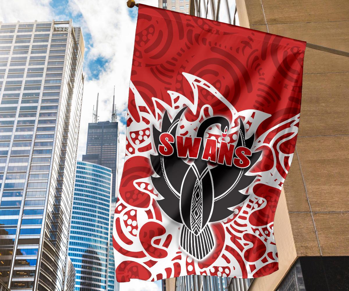 Sydney Flag Simple Indigenous Swans - Vibe Hoodie Shop