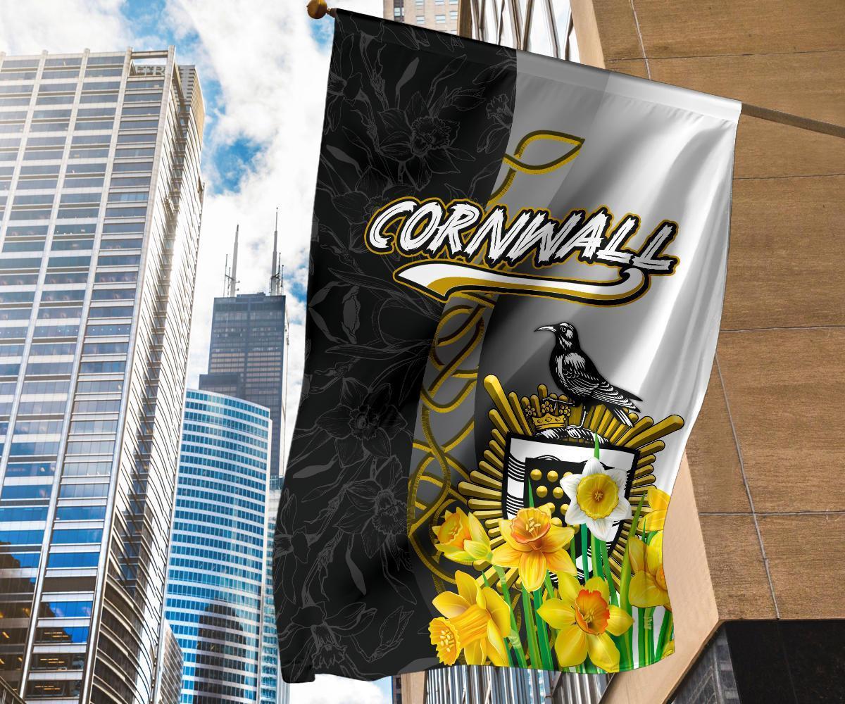 Cornwall Celtic Flag - Daffodil With Seal - Vibe Hoodie Shop