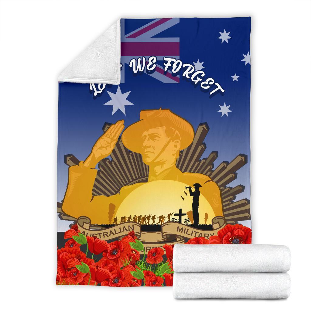 Premium Blanket - Australia ANZAC Day 2020 And Soldiers - Vibe Hoodie Shop