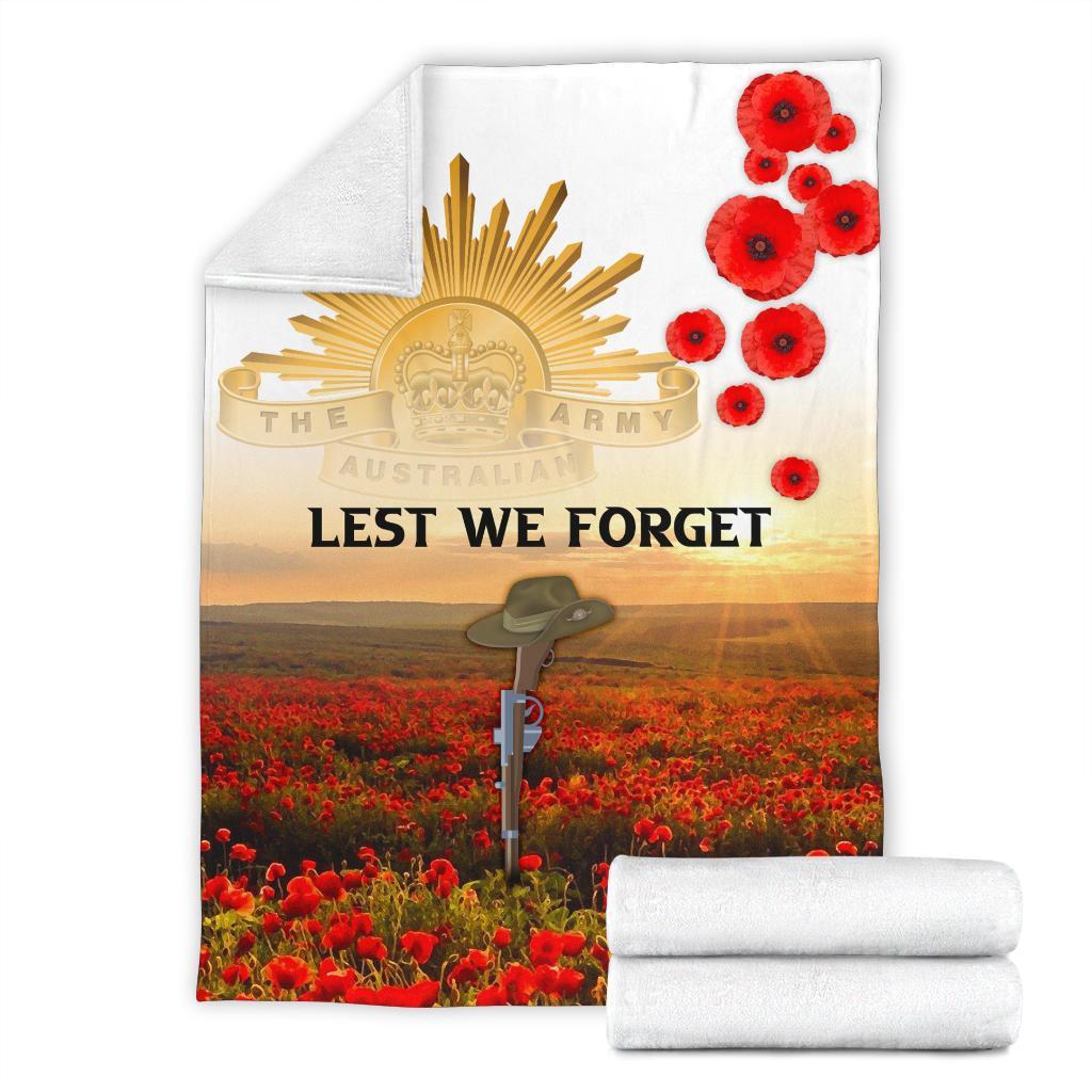 ANZAC Day 2021 Premium Blanket - We Will Remember Them - Vibe Hoodie Shop