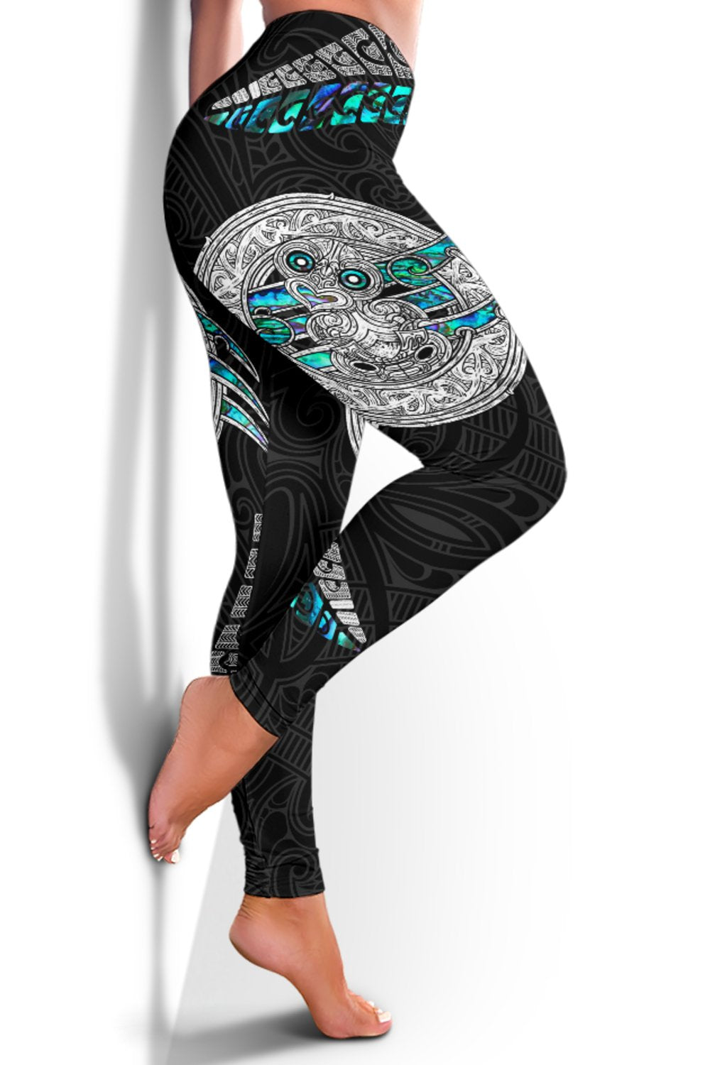 Maori New Zealand Women's Leggings Hei Tiki Sport Style - Vibe Hoodie Shop