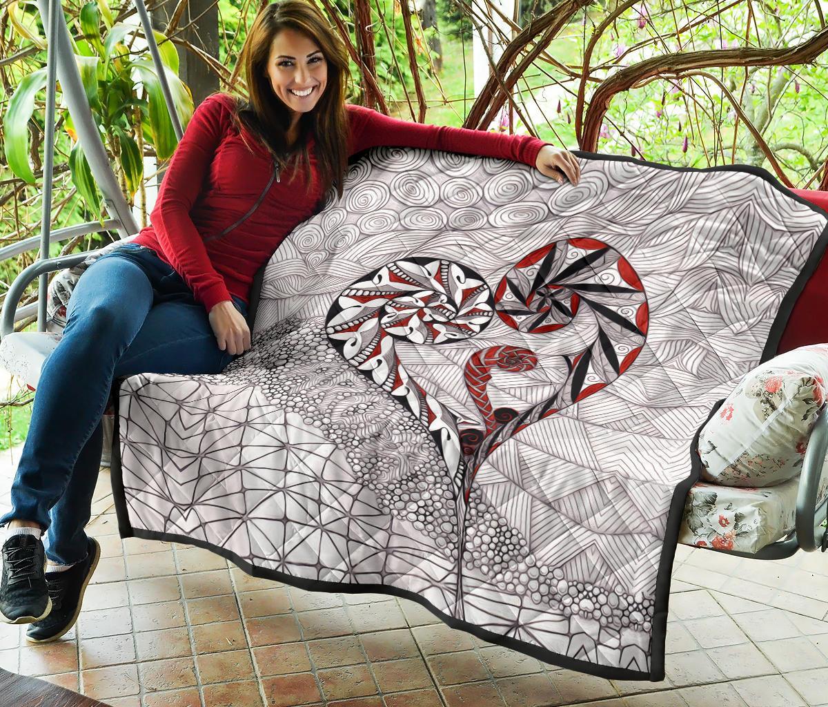 New Zealand Quilt, Koru Aroha Maori Premium Quilt - Vibe Hoodie Shop