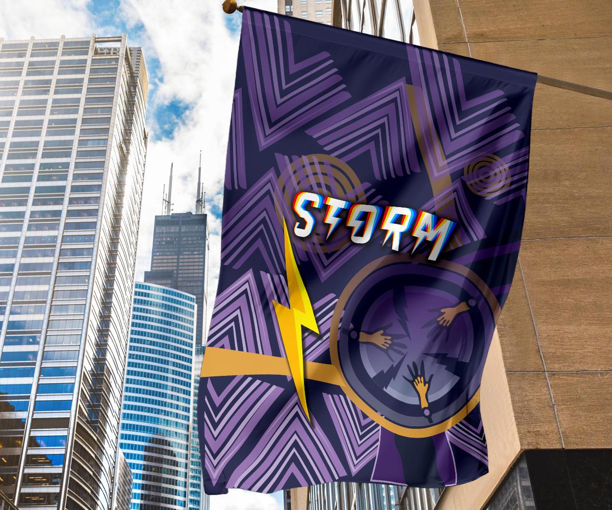 Melbourne Storm Flag Simple Indigenous - Purple - Vibe Hoodie Shop