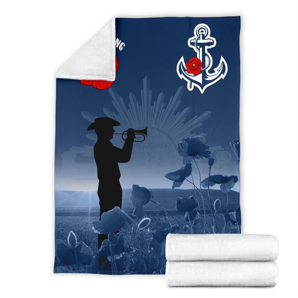 Australia Navy ANZAC Premium Blanket - Remembering Our Heroes - Vibe Hoodie Shop