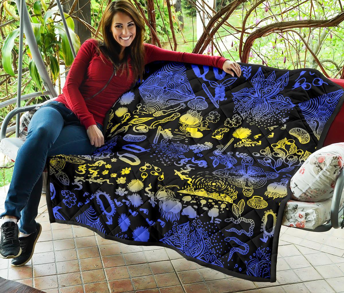 Australia Premium Quilt - Australian Aboriginal Golden Wattle - Vibe Hoodie Shop