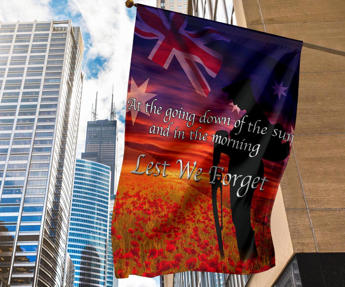 ANZAC Day 2021 Flag - Lest We Forget Ver02 - Vibe Hoodie Shop