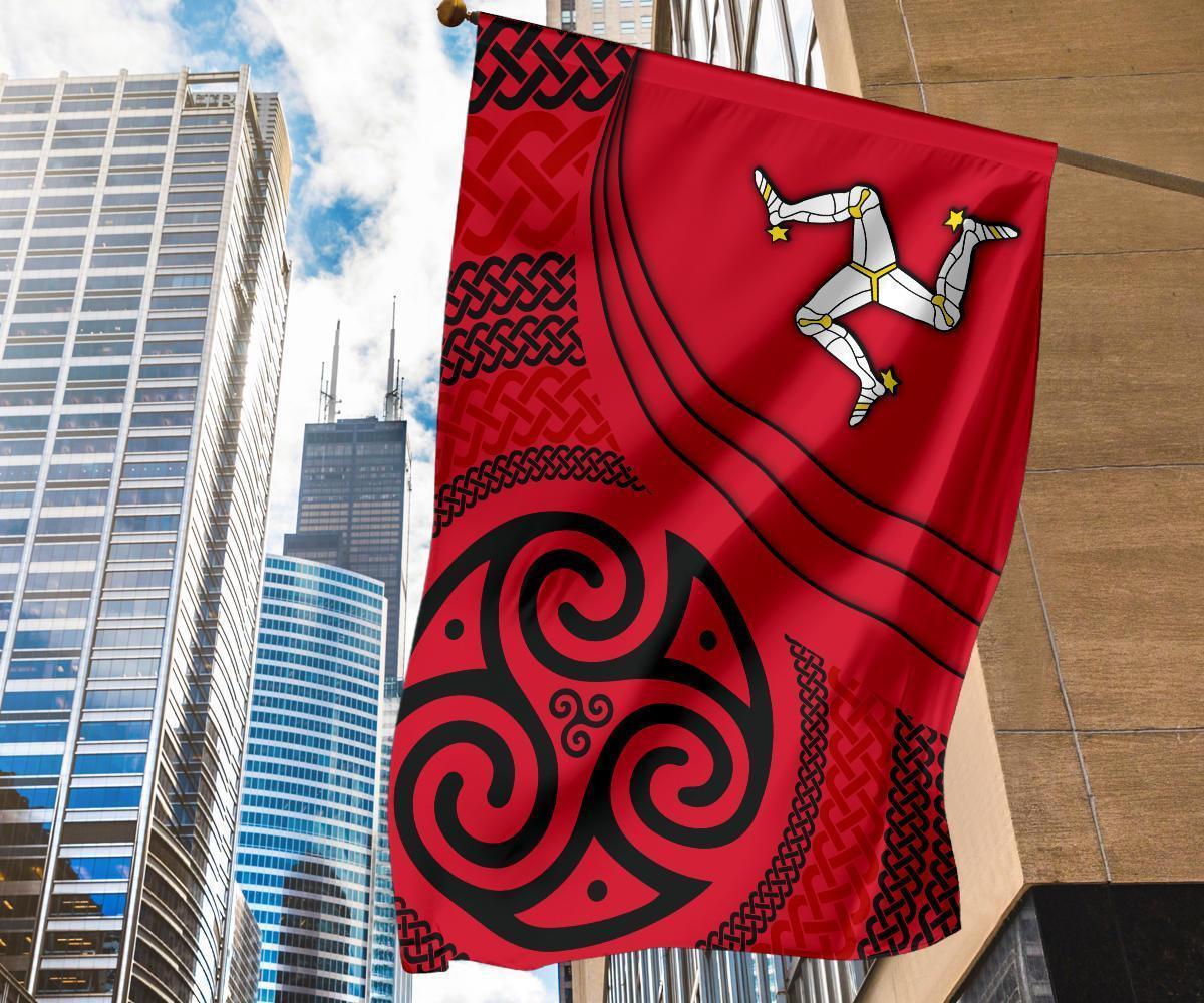 Celtic Flag - Isle of Man Flag With Celtic Patterns - Vibe Hoodie Shop