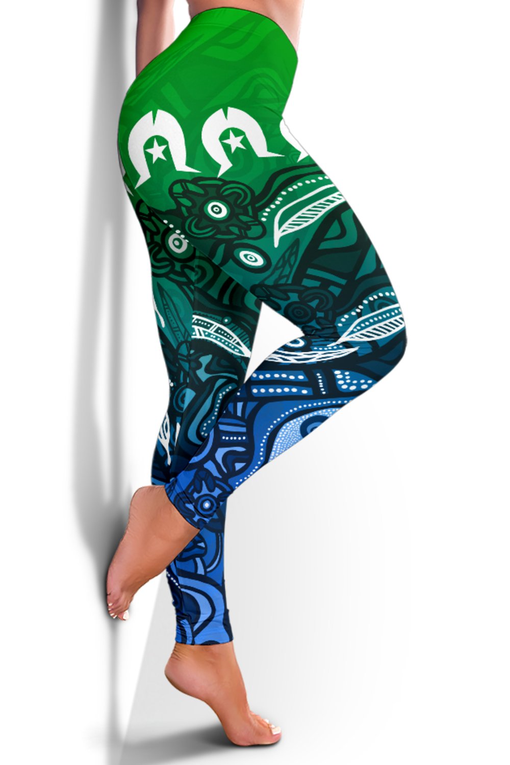 Torres Strait Islands Leggings - Blue - Vibe Hoodie Shop