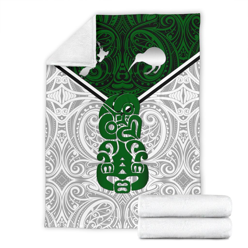 New Zealand Maori Rugby Premium Blanket Pride Version - White - Vibe Hoodie Shop