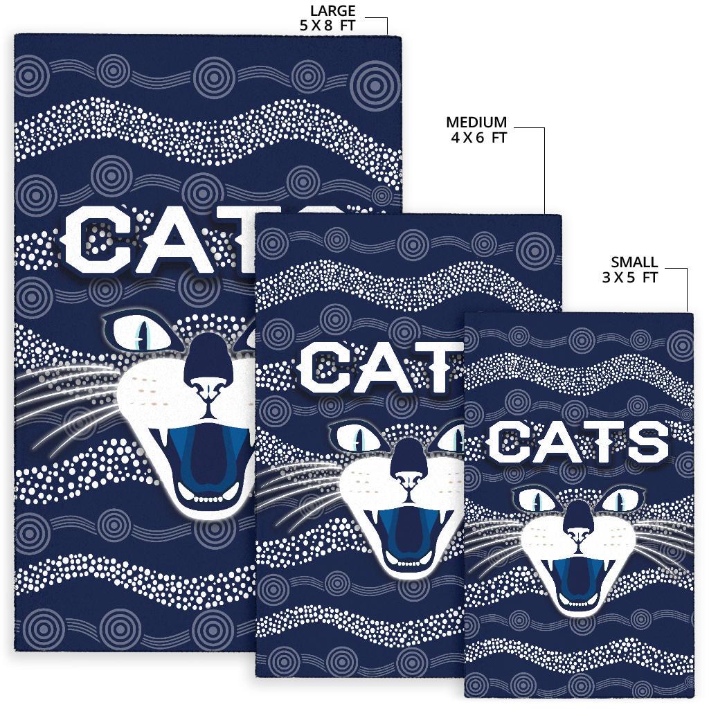 Geelong Area Rug Cats Indigenous - Navy - Vibe Hoodie Shop