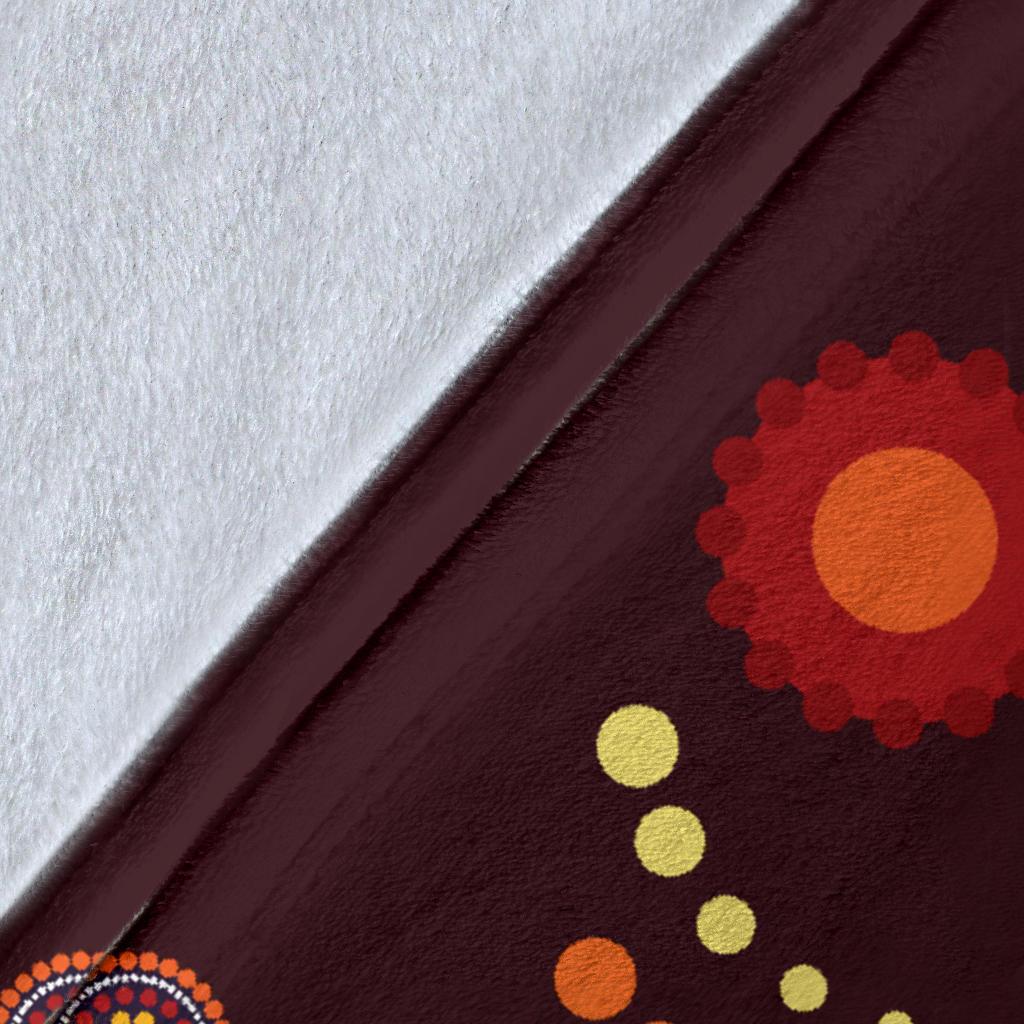 Aboriginal Premium Blanket - Indegenous Dot Painting Art - Vibe Hoodie Shop