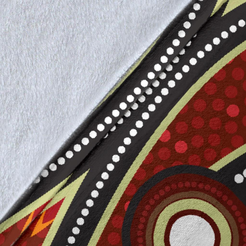 Aboriginal Preium Blanket - Indegenous Dot Painting Art - Vibe Hoodie Shop