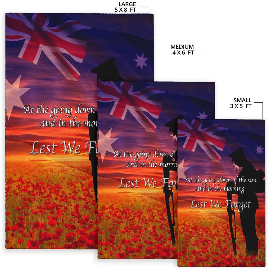 ANZAC Day 2021 Area Rug - Lest We Forget Ver02 - Vibe Hoodie Shop