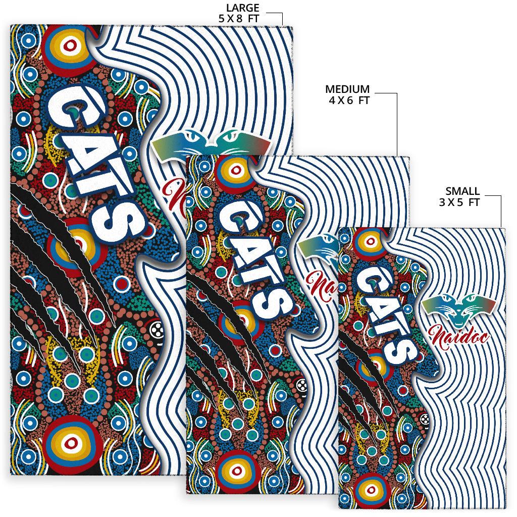 (Custom Personalised) Geelong NAIDOC Week Area Rug Cats Indigenous Version Special - Vibe Hoodie Shop