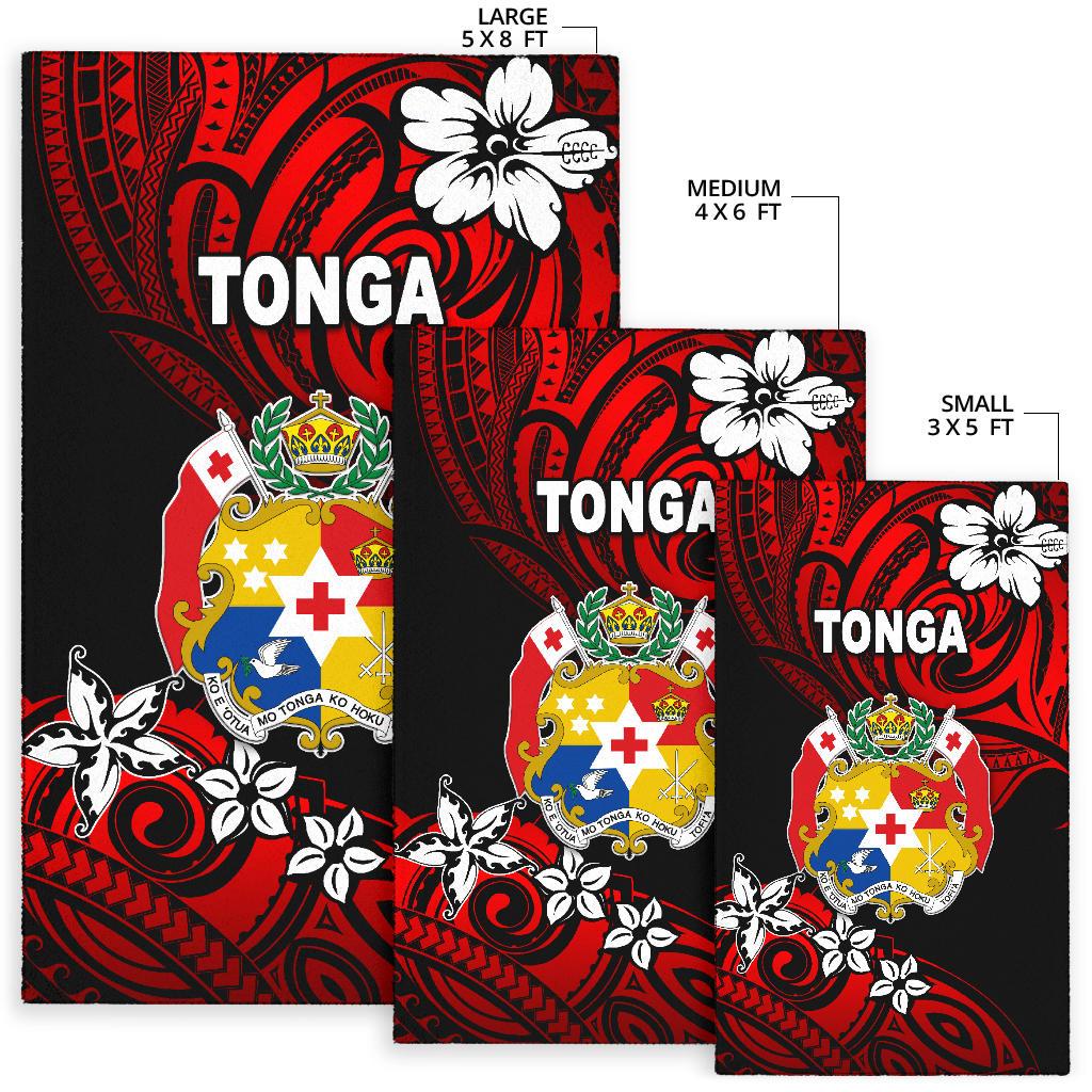 Mate Ma'a Tonga Rugby Area Rug Polynesian Unique Vibes - Red - Vibe Hoodie Shop