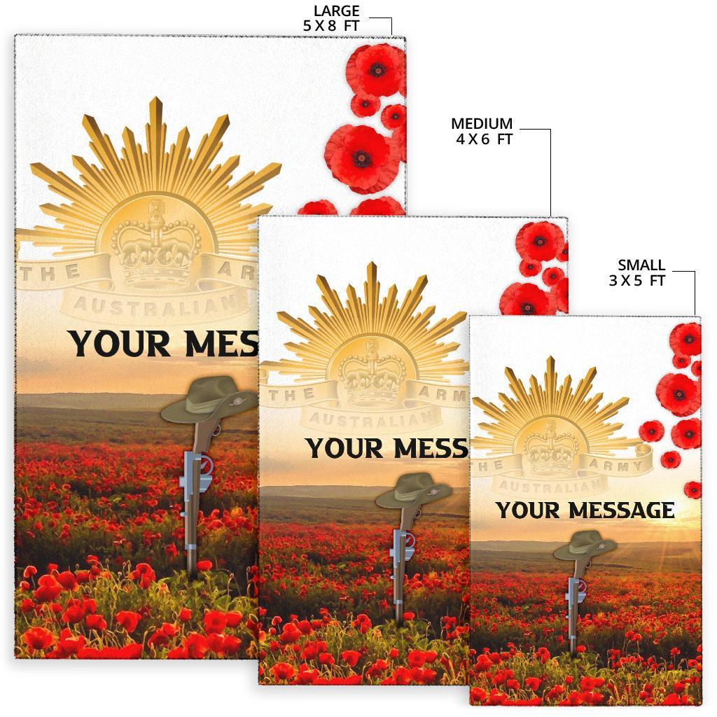 Custom ANZAC Day 2021 Area Rug - We Will Remember Them - Vibe Hoodie Shop