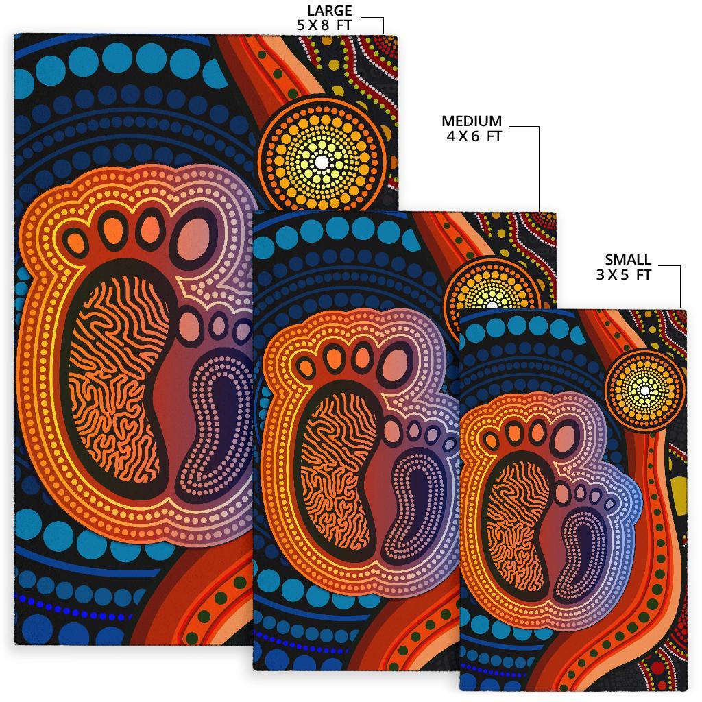 Aboriginal Area Rug - Mother And Son Foot - Vibe Hoodie Shop