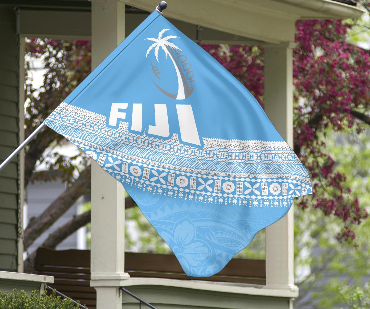 Fiji Tapa Rugby Flag version Style You Win - Blue - Vibe Hoodie Shop