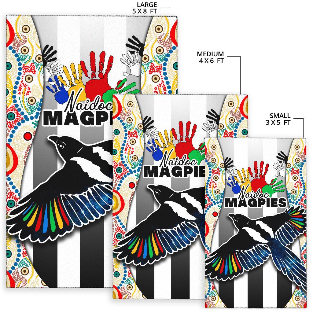 Magpies NAIDOC Week Area Rug Collingwood Modern Style - Vibe Hoodie Shop