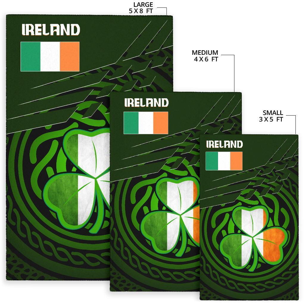 Ireland Area Rug - Ireland Symbol With Celtic Patterns - Vibe Hoodie Shop