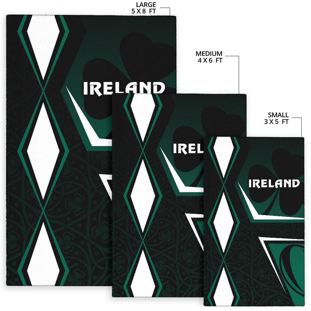 Irish Rugby Area Rug Celtic Shamrock Vibes - Vibe Hoodie Shop