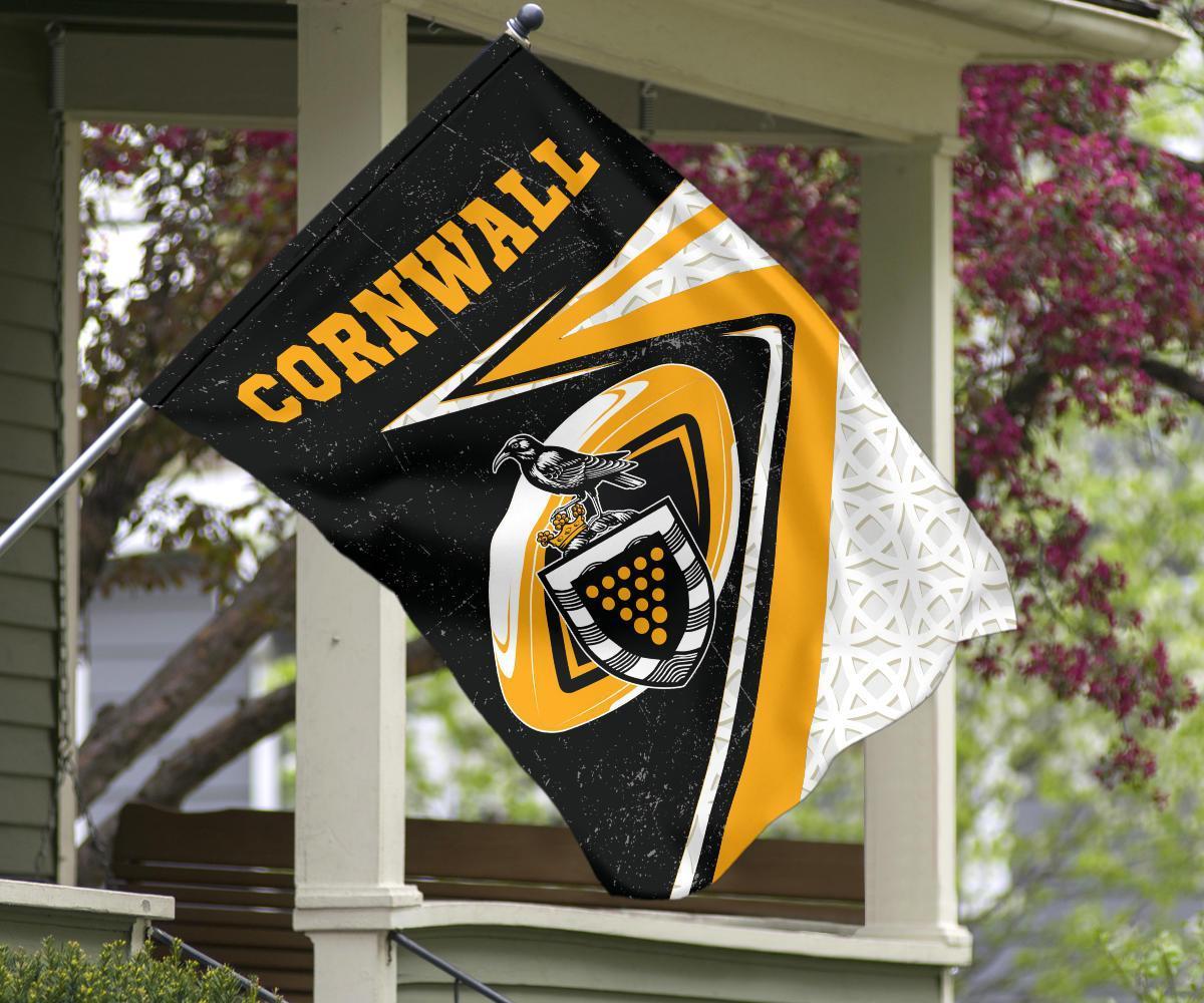 Cornwall Rugby Flag - Celtic Cornwall Rugby Ball - Vibe Hoodie Shop