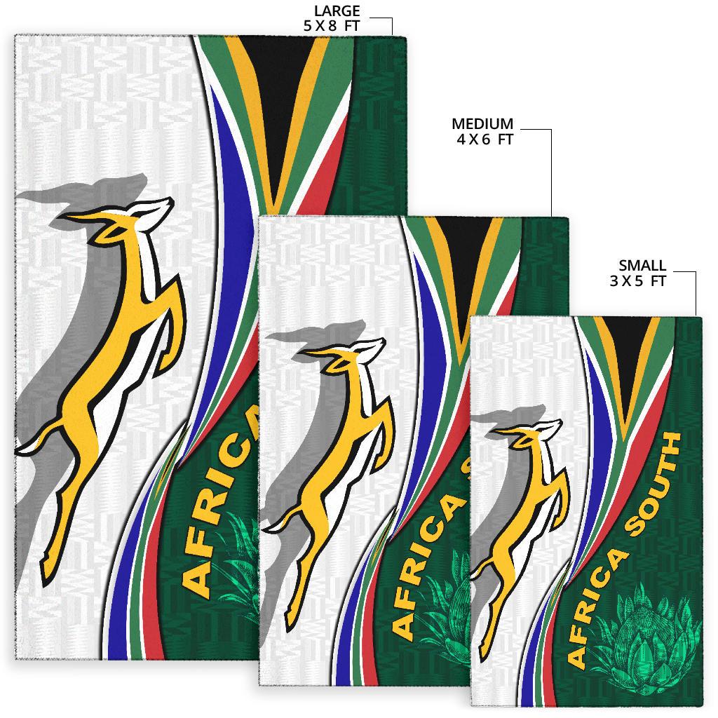 South Africa Area Rug Springboks Rugby Be Unique - White - Vibe Hoodie Shop