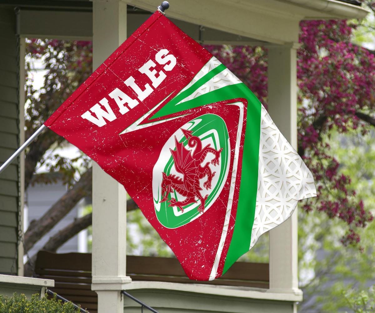 Wales Rugby Flag - Celtic Welsh Rugby Ball - Vibe Hoodie Shop