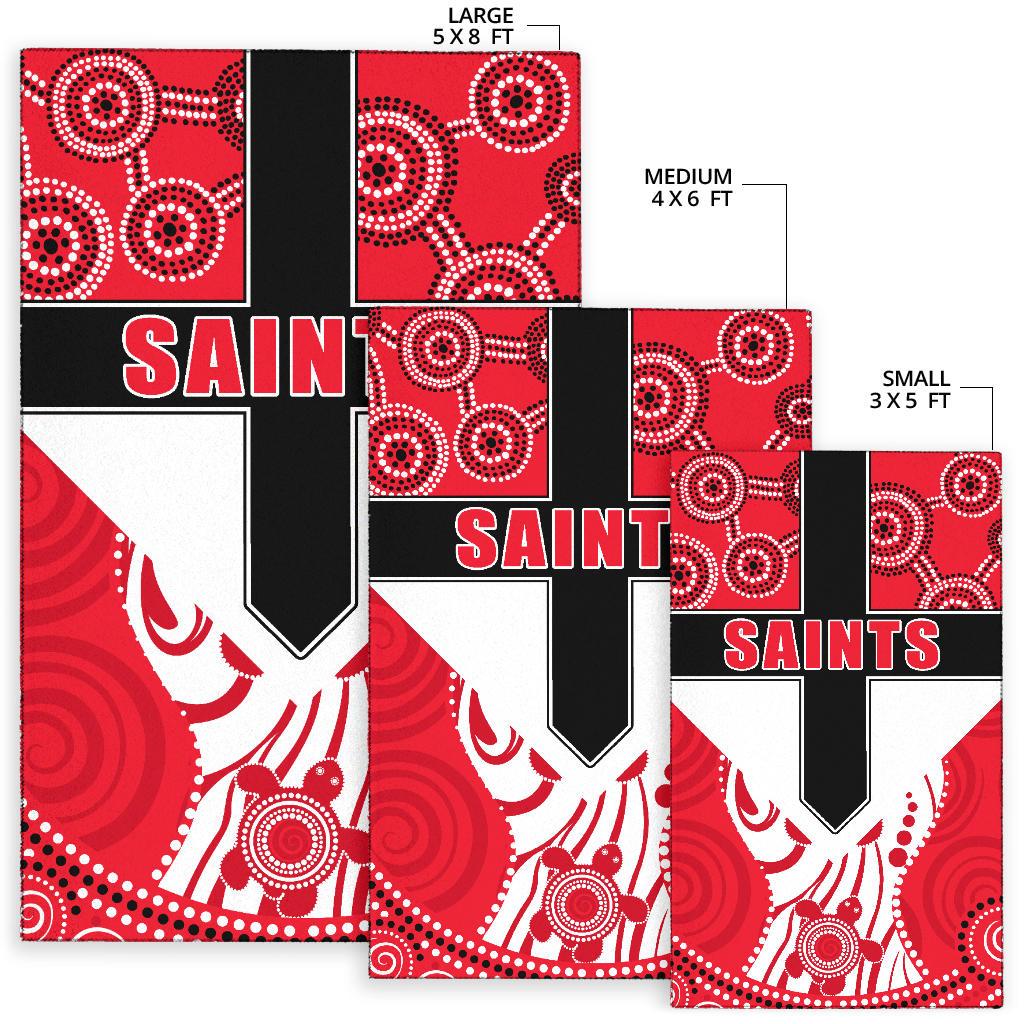 Saints Enthusiasm Area Rug St Kilda Indigenous - Vibe Hoodie Shop