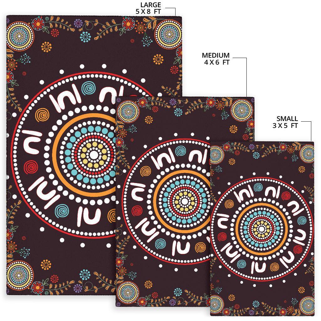 Area Rug - Meeting Place Aboriginal Art Painting - Vibe Hoodie Shop