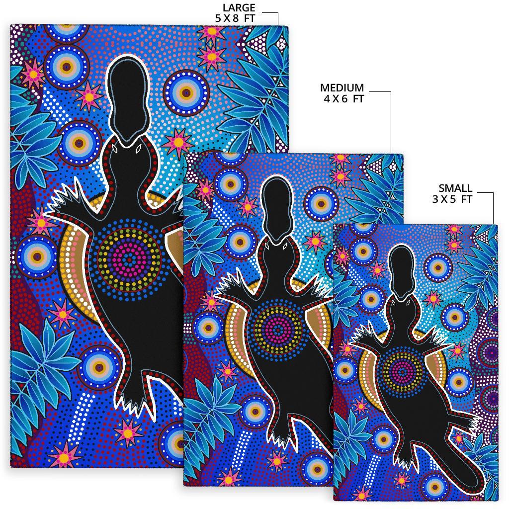 Aboriginal Area Rug - Indigenous Platypus - Vibe Hoodie Shop