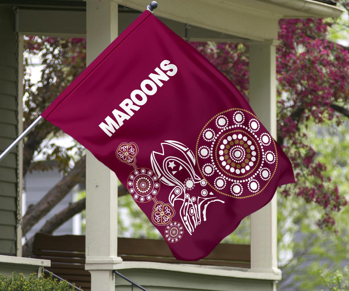 Queensland Flag Maroons Simple Indigenous - Vibe Hoodie Shop