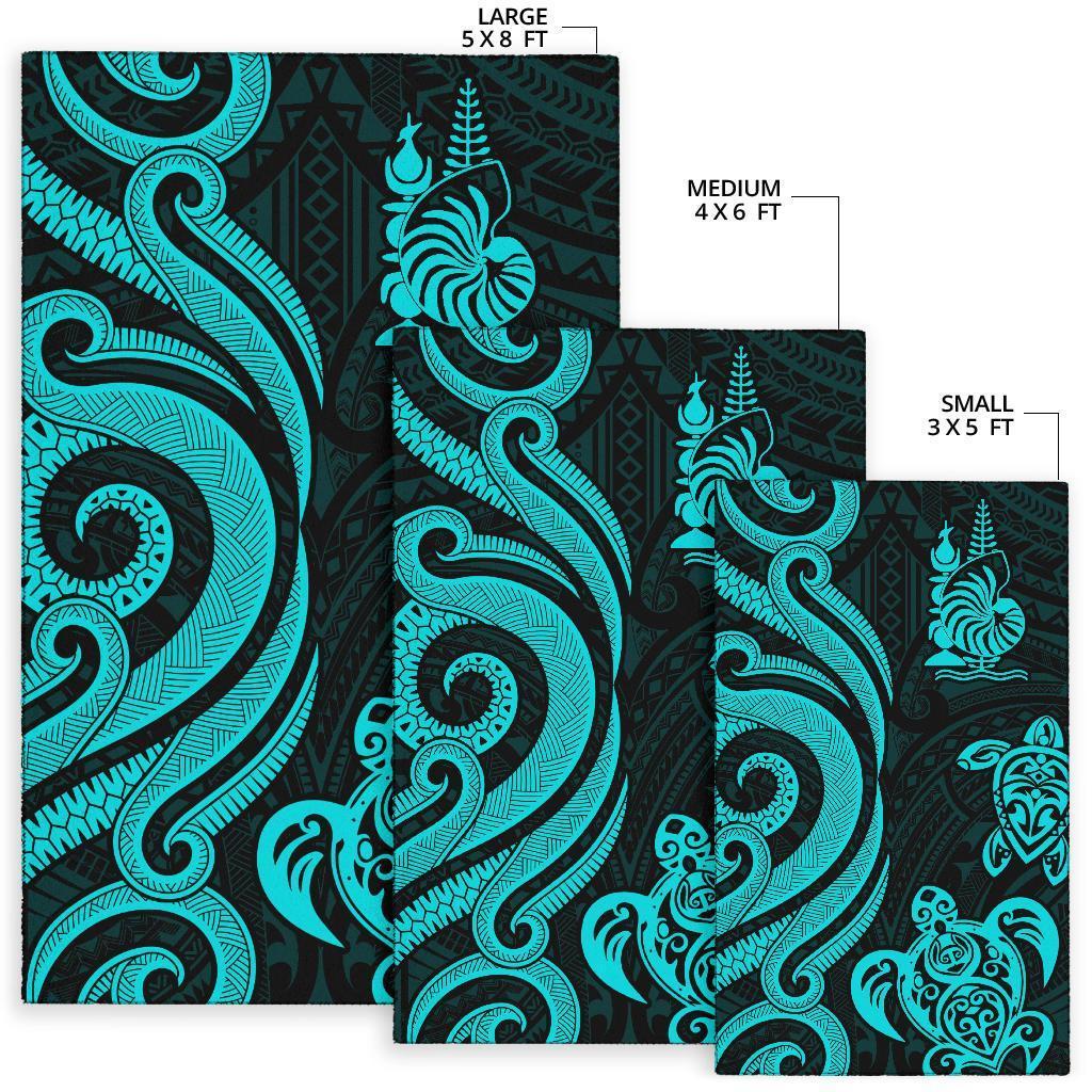 New Caledonia Area Rug - Turquoise Tentacle Turtle - Vibe Hoodie Shop