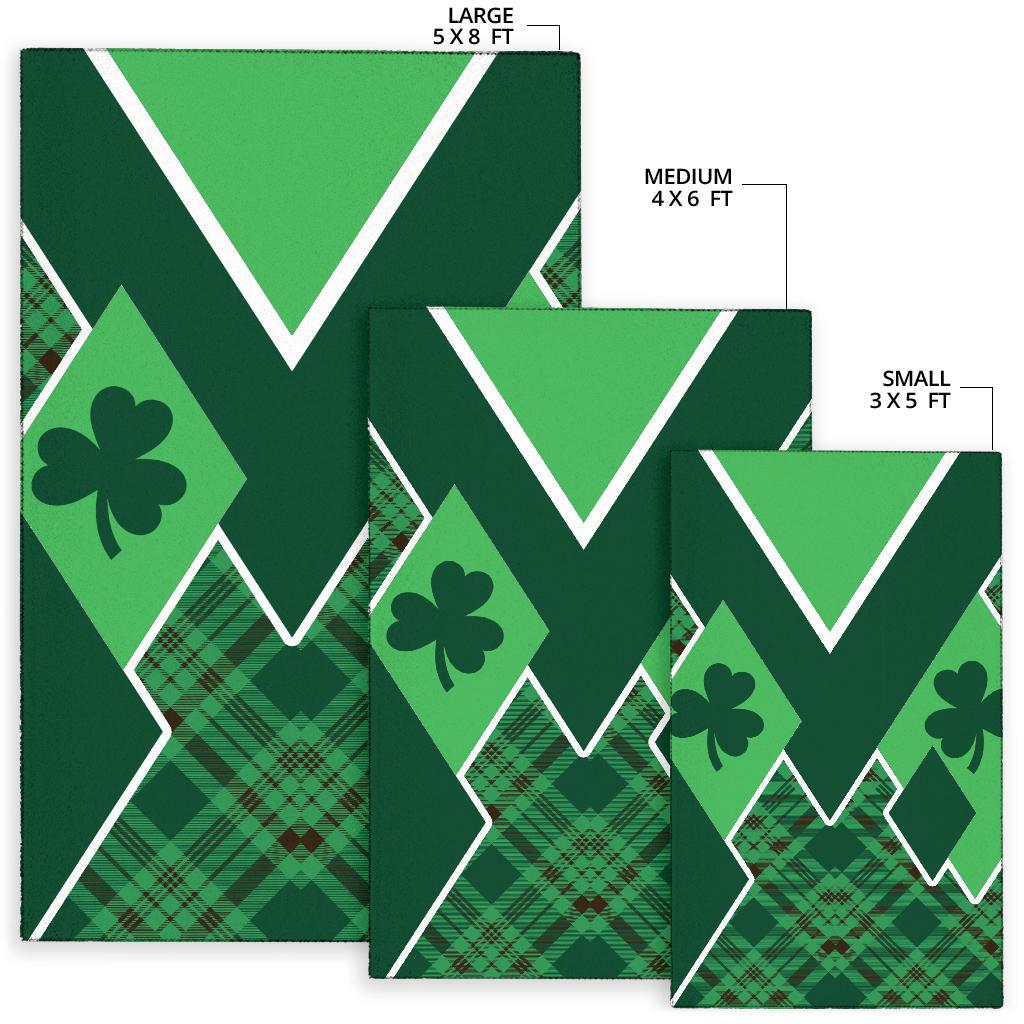 St. Patrick Day Ireland Area Rug Set Shamrock - Vibe Hoodie Shop