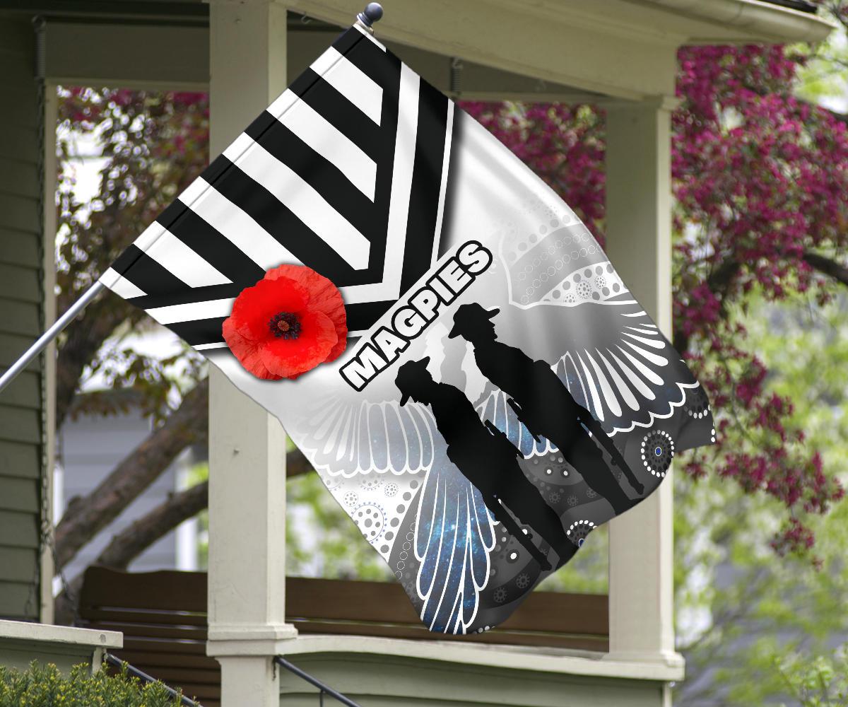 Magpies Flag Collingwood ANZAC Day Special Version - Vibe Hoodie Shop