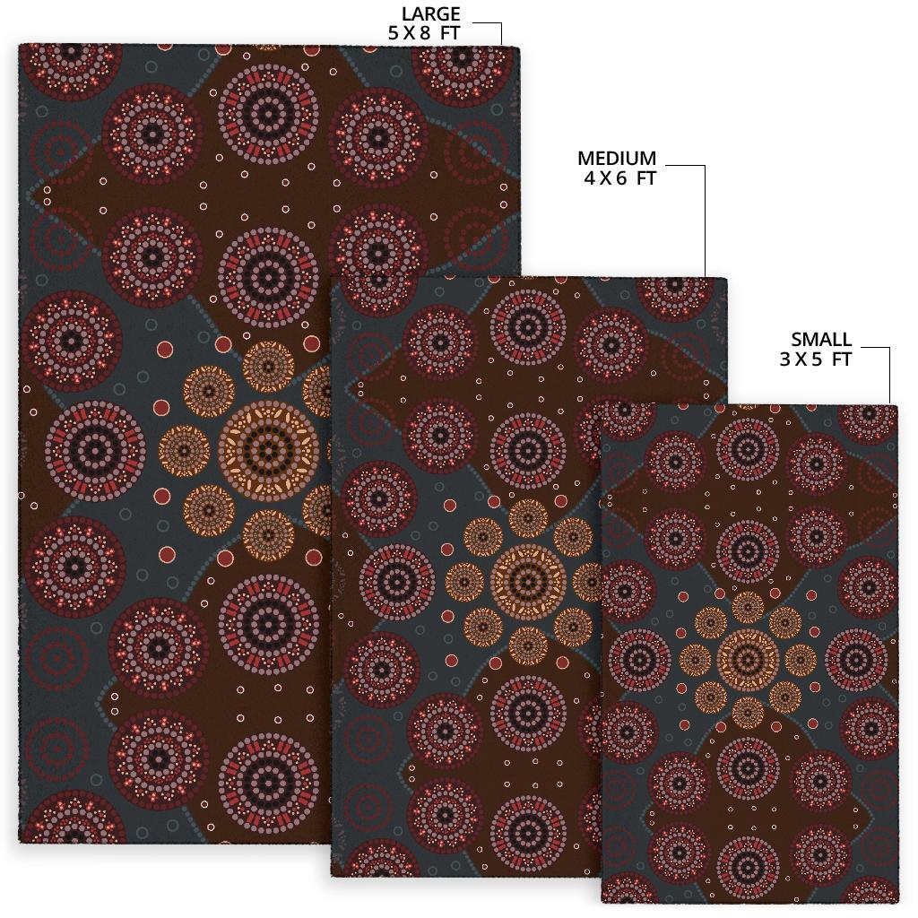 Area Rug - Aboriginal Dot Painting Rug Ver02 - Vibe Hoodie Shop