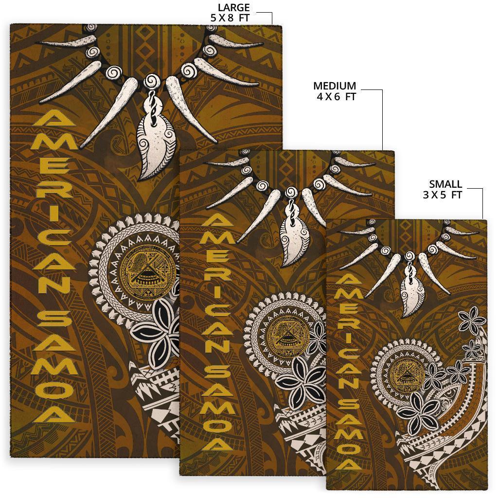 American Samoa Area Rugs - Polynesian Boar Tusk - Vibe Hoodie Shop