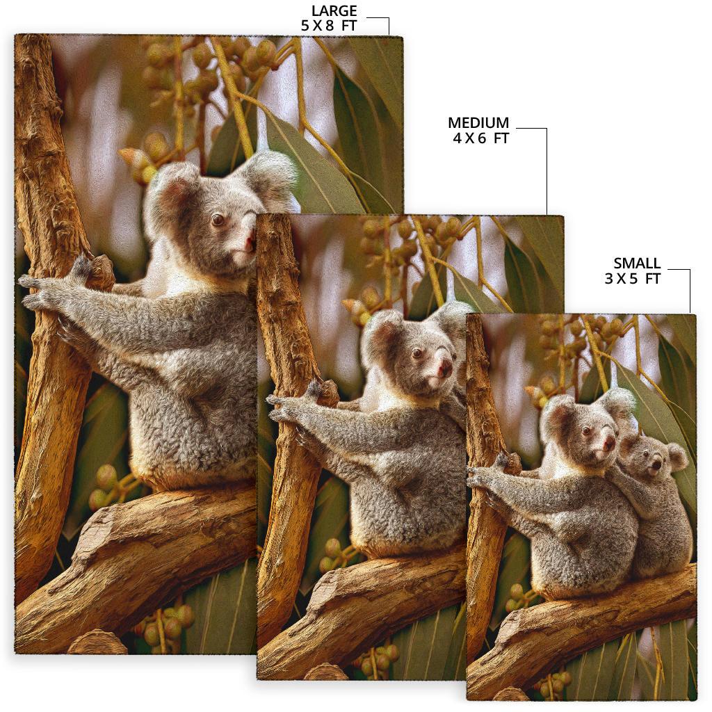 Area Rug - Australian Koala Rug 3D Koala - Vibe Hoodie Shop