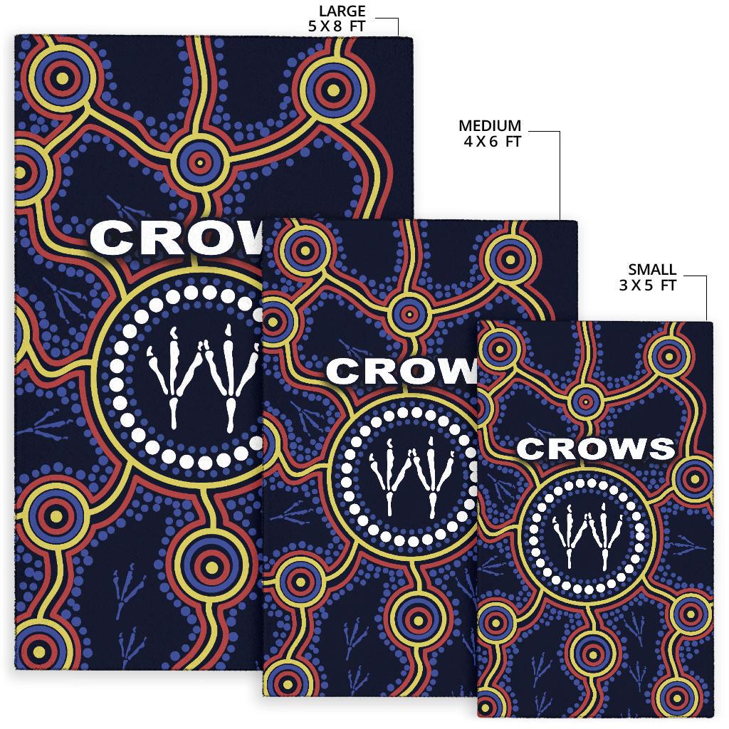 Adelaide Area Rug Indigenous Crows Footprint - Vibe Hoodie Shop