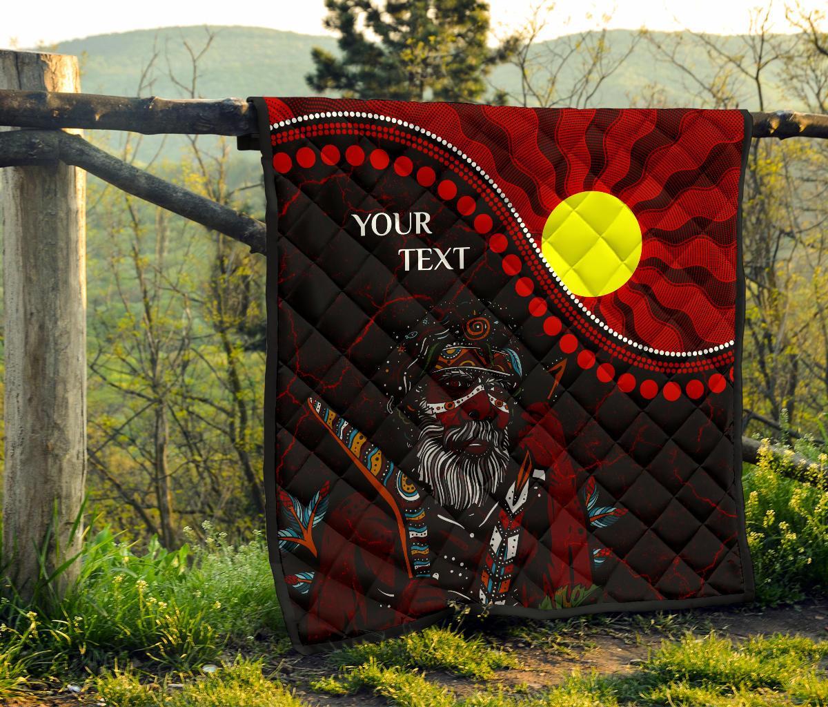 Custom Aboriginal Premium Quilt - Indigenous People And Sun - Vibe Hoodie Shop