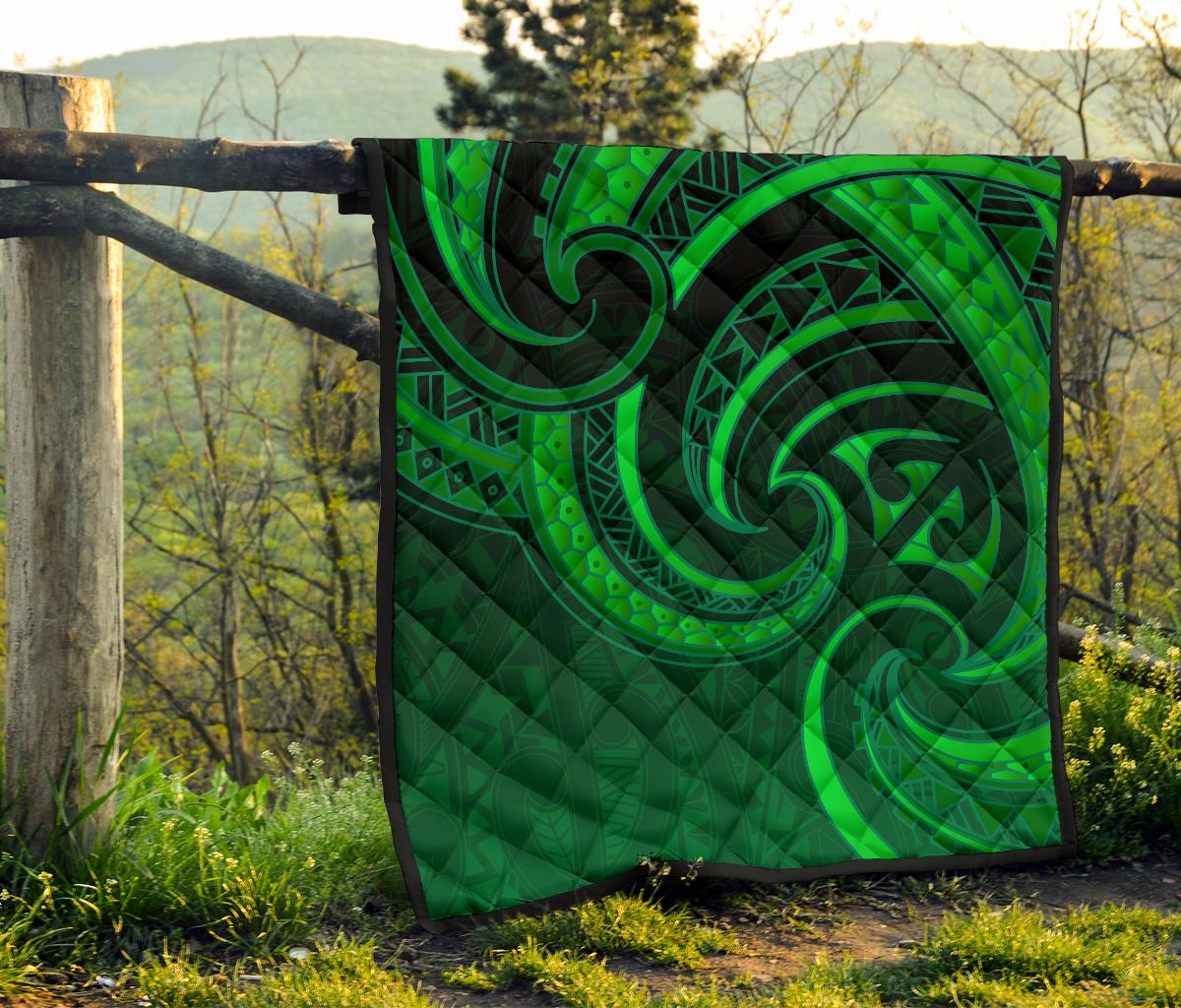 New Zealand Maori Mangopare Premium Quilt Polynesian - Green - Vibe Hoodie Shop