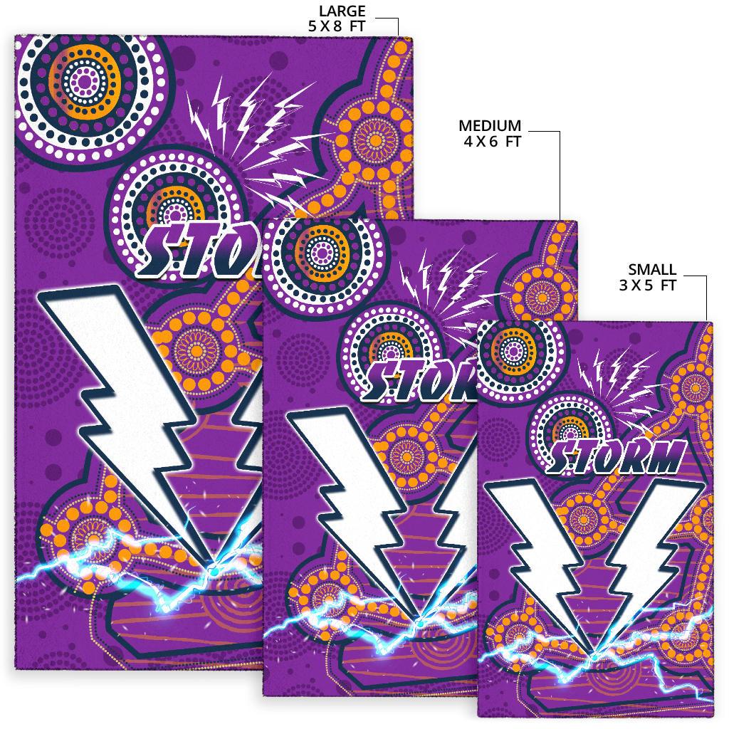 Storm Area Rug Melbourne Indigenous Thunder - Vibe Hoodie Shop