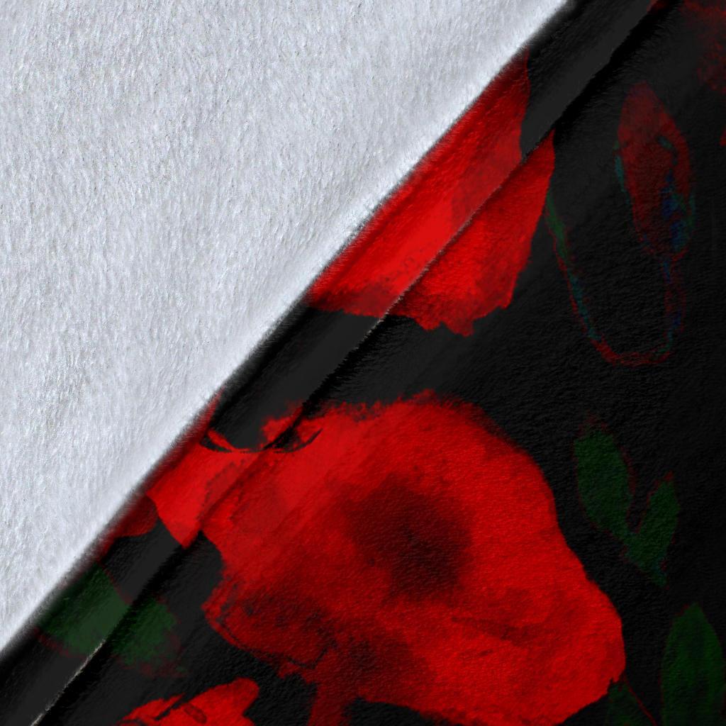 ANZAC Lest We Forget Premium Blanket - Poppy Flowers - Vibe Hoodie Shop