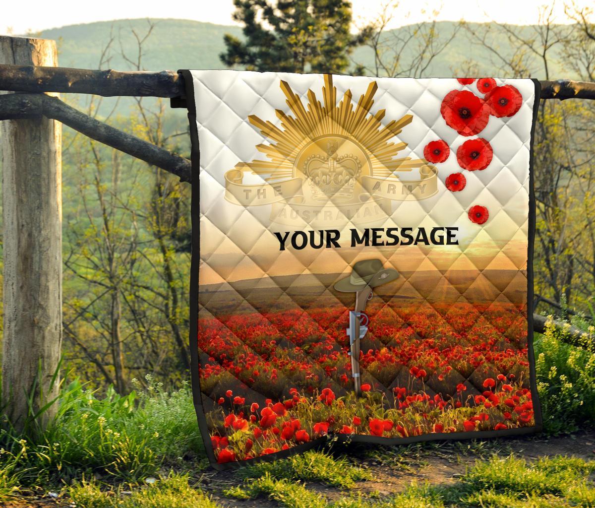 Custom ANZAC Day 2021 Premium Quilt - We Will Remember Them - Vibe Hoodie Shop