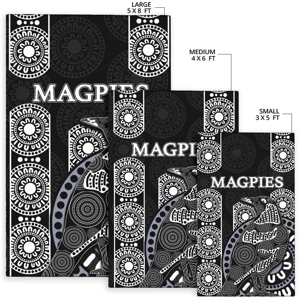 Magpies Area Rug Aboriginal - Vibe Hoodie Shop